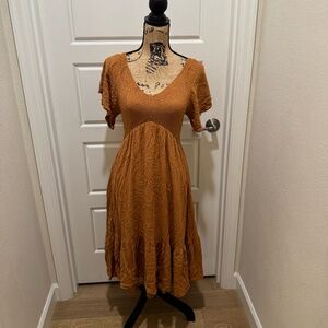 In Loom Brown Midi Dress Size Small